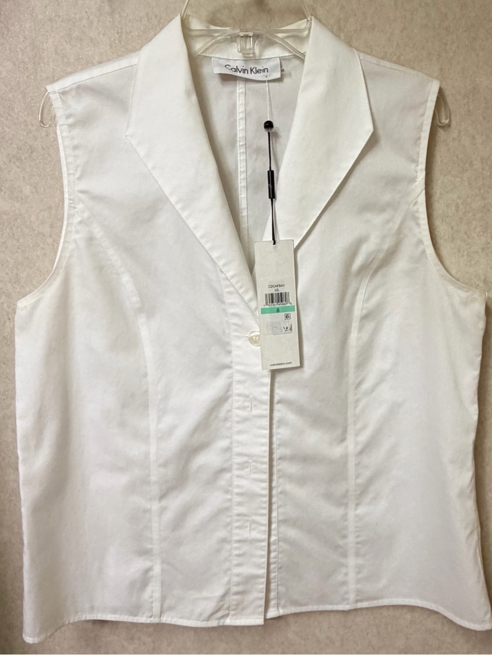 Calvin Klein Men's White Lightweight Shirt Jacket